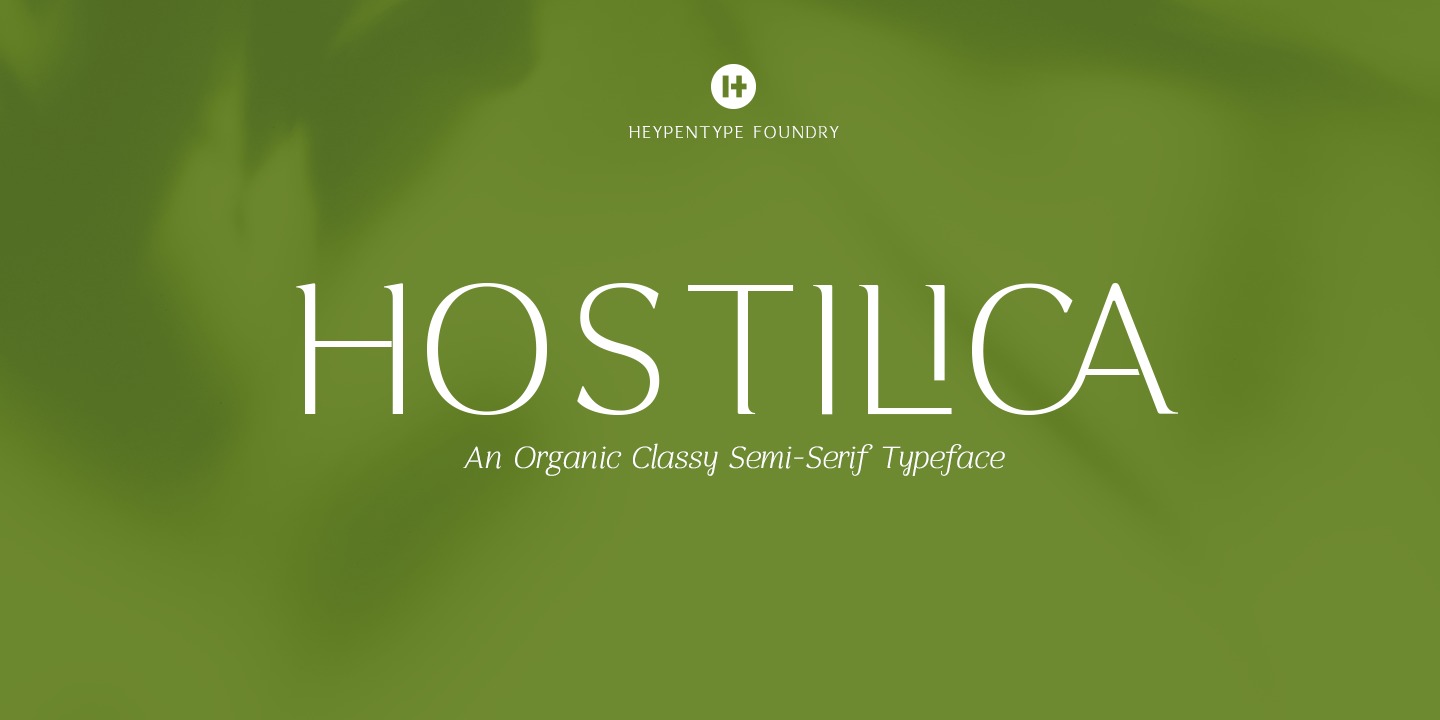 Пример шрифта Hostilica #1